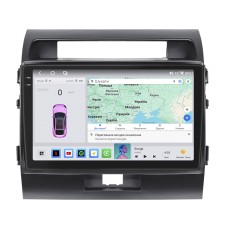 Штатная магнитола Lesko для Toyota Land Cruiser 200 Series Рестайлинг 1 2012-2015 экран 10" 4/64 QLED CarPlay 4G Wi-Fi GPS 360 Prime