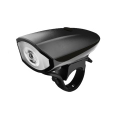 Фонарь велосипедный X-Balog BL-7588 фара со звуковым сигналом USB аккумуляторная влагостойкая Black