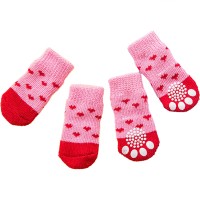 Шкарпетки для собак DT812 з неслизькими накладками, що зігрівають Серця L