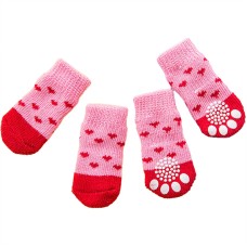 Шкарпетки для собак DT812 з неслизькими накладками, що зігрівають Серця M