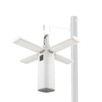 Підвісний кемпінговий ліхтар X-Balog BL-YD2301 похідний світлодіодний LED ліхтарик складаний водостійкий із зарядкою для телефону пластиковий