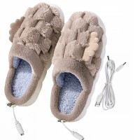 Домашні кімнатні капці з підігрівом A-232 USB з крилами Beige