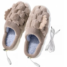 Домашні кімнатні капці з підігрівом A-232 USB з крилами Beige