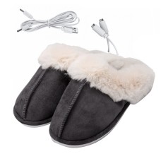 Домашние комнатные тапочки с подогревом A-231 USB  Dark Gray