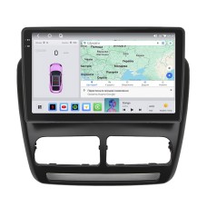 Штатна магнітола Lesko для Fiat Doblo II 2009-2015 екран 10" 4/64 QLED CarPlay 4G Wi-Fi GPS 360 Prime