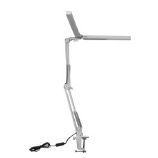 Настільна LED лампа M-018D подвійна світлодіодна складана затискна з поворотним кронштейном White