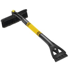 Щітка-скребок для снігу і льоду 12821 телескопічна з голівкою щітки, що обертається.