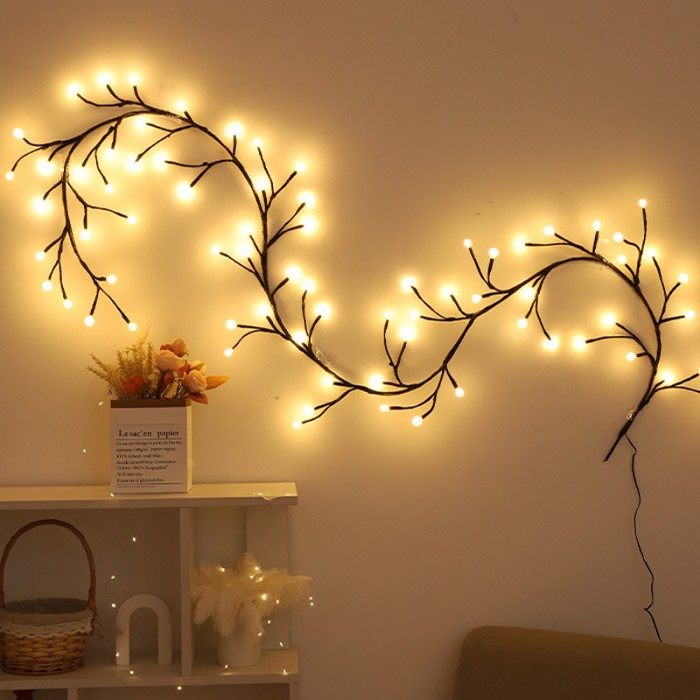 Светодиодная гирлянда ветка HS-0020 72 светодиода декоративное освещение USB 2,3 м