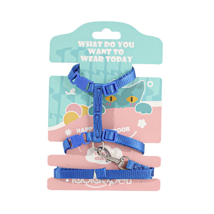 Шлея с поводоком для кошек Taotaopets 176602 Blue