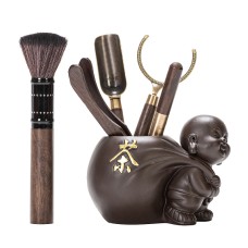 Набір інструментів ZXCDTJ010 для чайної церемонії 5 предметів нож для пуера пензлик лопатка тримач щипці Монах 5 предметів