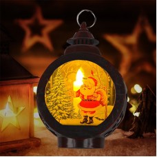 Декоративний ліхтар новорічний 3265985 Дід Мороз різдвяні прикраси для дому Black + Red