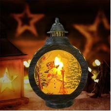 Декоративний ліхтар новорічний 3265985 Сніговик різдвяні прикраси для будинку Silver