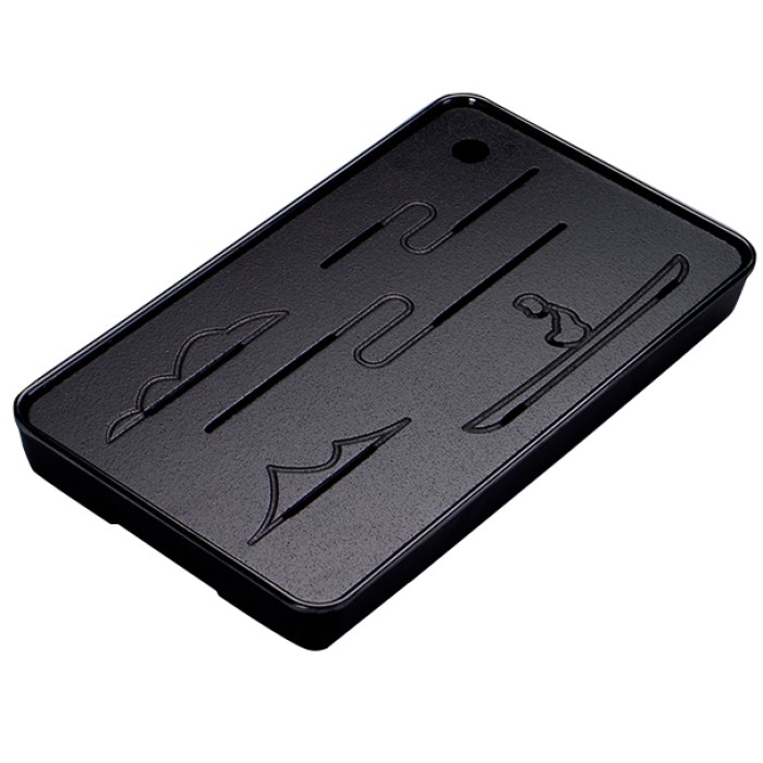 Чабань #40 доска для чайных церемоний 36,5*23,5*3,5 см бамбуковый прямоугольный Black