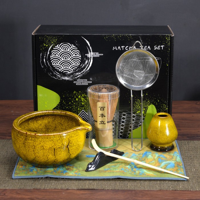 Набор Mavanto 7458 для приготовления чая матча 7 предметов Mustard