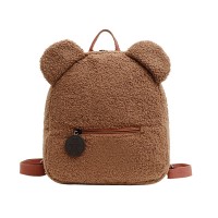 Детский рюкзак 6791 на одно отделение с внешним карманом ремешком и ушками Brown