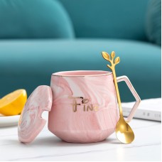 Сувенирный подарочный набор A29 чашка+ложка Pink