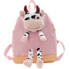 Детский рюкзак A-7757 Cow на одно отделение с ремешком  Pink