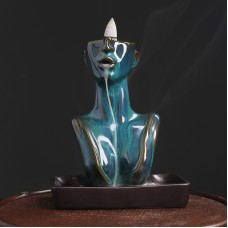 Підставка для пахощів JC2022073000003 Дівчина із зворотним потоком рідкого диму тримач для ароматичних паличок та конусів Blue