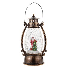 Декоративний підвісний ліхтар новорічний 3283093 різдвяні прикраси 13,5*11*26 см для дому на батарейках Дід Мороз
