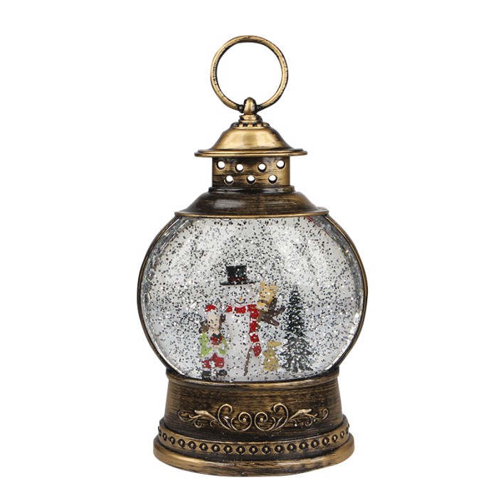 Декоративный фонарь новогодний 3265982 рождественское украшения для дома USB+Батарейки Снеговик