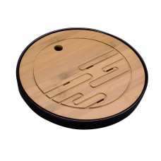 Чабань #8 дошка для чайних церемоній 25,5*4,5 см бамбуковий круглий Black