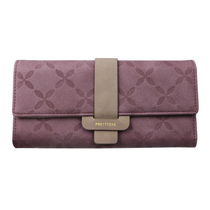 Женский кошелек Prettyzys PT18-989 клатч с пряжкой повседневный Red