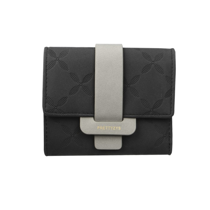Женский кошелек Prettyzys 987 клатч с пряжкой повседневный Black