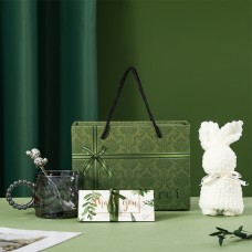 Подарочный чайный набор C2024 чашка+полотенце+ложка+чай+подарочная коробочка Gray