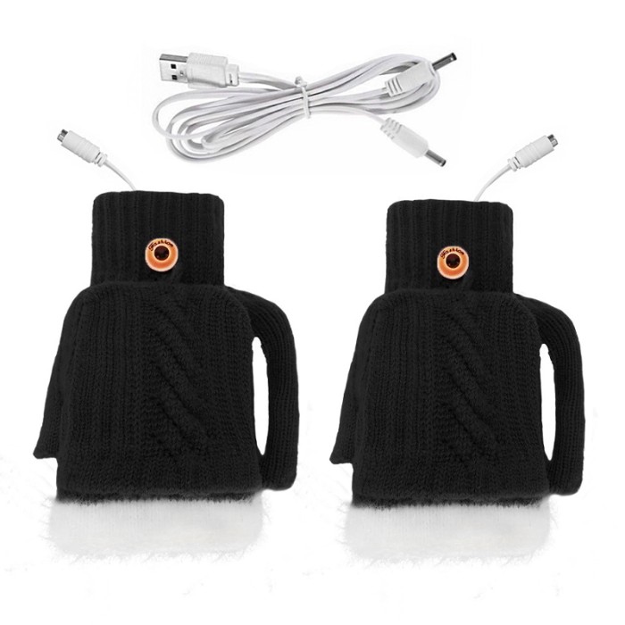 Женские варежки с подогревом от USB G-12 Black