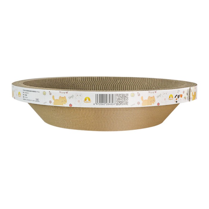 Когтеточка для кота Taotaopets 04A6603 круглая гофрированная лежанка 45*45*9 см