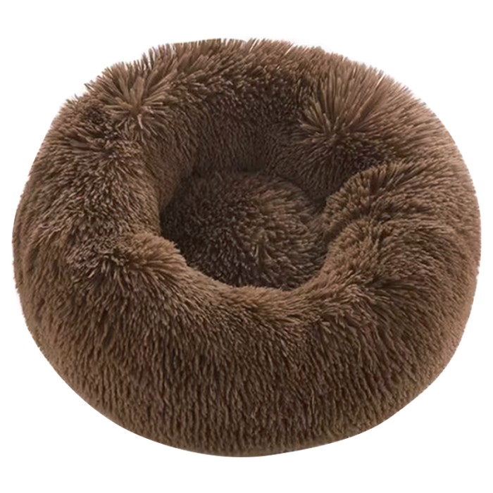 Лежак пуфик для котов собак круглый 552201 L Brown