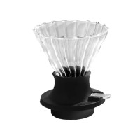 Пуровер імерсійний Choxila 12042 Gray для заварювання кави з клапаном пластиковий 13,5*11,5*6