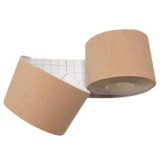 Тейп для підйому підтримки бюста стрічка для підтяжки формування грудей кінезіо тілесний Бежевий 10 см*5 м