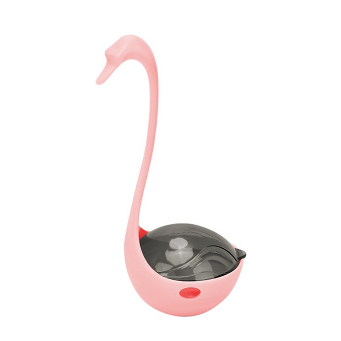 Игрушка кормушка DT-1223 Лебедь 8,5*8*17,5 см с инфракрасным светом Pink