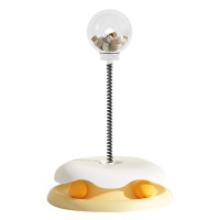 Інтерактивна іграшка-годівниця для котів та кішок DT992 дражнилка з дозатором ласощів м'ячі Yellow