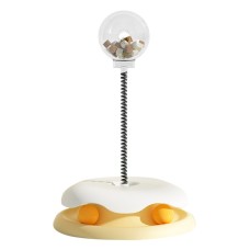 Інтерактивна іграшка-годівниця для котів та кішок DT992 дражнилка з дозатором ласощів м'ячі Yellow