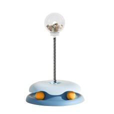 Інтерактивна іграшка-годівниця для котів та кішок DT992 дражнилка з дозатором ласощів м'ячі Blue