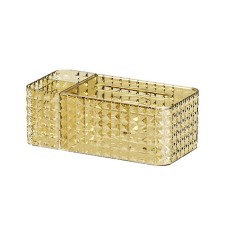 Настольная коробка-органайзер 3329 для салфеток прямоугольный пластковый 24*12*8.9 см Gold