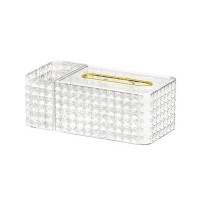 Настольная коробка-органайзер 3329 для салфеток прямоугольный пластковый 24*12*8.9 см Transparent