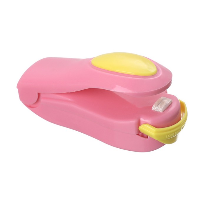 Мини-запайщик пакетов 2265 ручной на батарейках для хранения пищи Pink