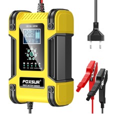 Імпульсний зарядний пристрій Foxsur FBC122412D-Y 12V12А 24V6А з дисплеєм Yellow