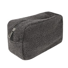 Жіноча косметичка B0220 несесер органайзер дорожній бьюті кейс плюшева Gray