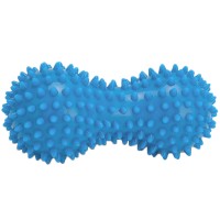 М'яч для масажу подвійний арахіс із шипами Dobetters PVC P3 14*6.5 см Blue