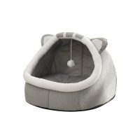 Лежак для домашних животных Taotaopets 587701 домик с игрушкой  Cat Gray S