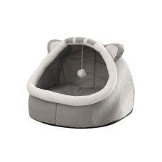 Лежак для домашних животных Taotaopets 587701 домик с игрушкой  Cat Gray S