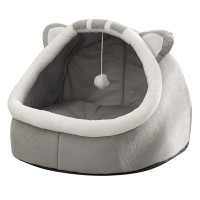 Лежак для домашних животных Taotaopets 587701 домик с игрушкой  Cat Gray L