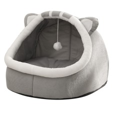 Лежак для домашних животных Taotaopets 587701 домик с игрушкой  Cat Gray L