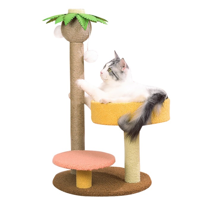 Когтеточка Taotaopets Y0003 лежак с игрушками для кота 70*40*35 см