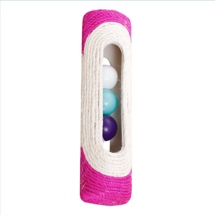 Когтеточка игрушка для кота Taotaopets 071111 с 3 шариками Pink