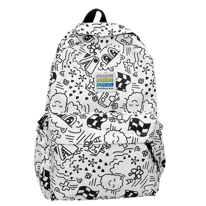 Рюкзак подростковый 5154 с рисунками 20-35 л Black